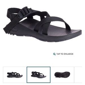 Chaco Womens Size 9 Z Cloud 2 Sandals in Solid Black